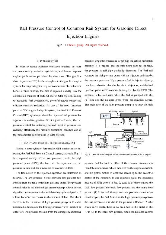 picture Common Rail Fuel Injection System Pdf 106828 | Control