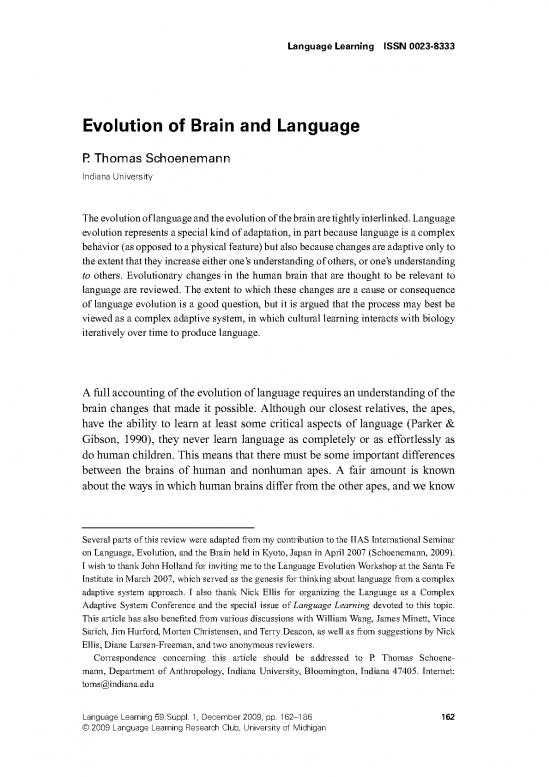 picture Evolution Of Language Pdf 105353 | Evol Brain Lang Lang Learning