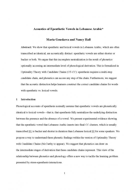picture1_Arabic Vowels Pdf 104963 | Gouskova Hall 2009 Equinox