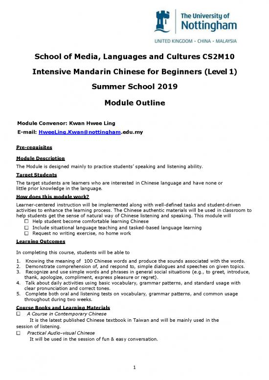 picture_Language Teaching Pdf 105156 | Iss 2019 Intensive Mandarin Chinese For Beginners