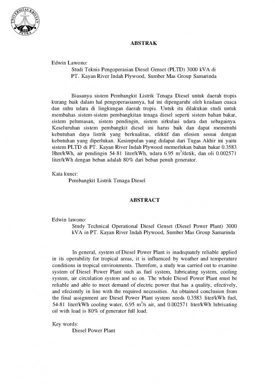 picture Diesel Pdf 106581 | Jiunkpe Ns S1 2004 23400053 2311 Diesel Genset Abstract Toc
