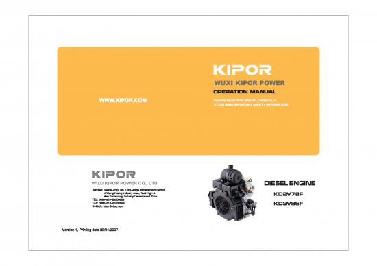 picture Diesel Pdf 106594 | Motor Diesel Kipor Kd2v86f 1
