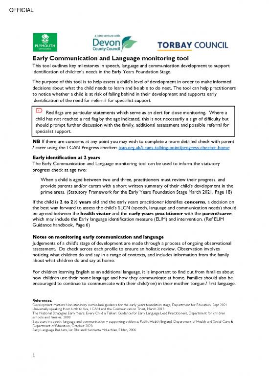 picture1_Family Therapy Pdf 105195 | Plymouth Early Communication And Language Monitoring Tool