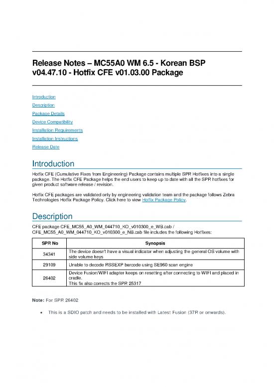 picture_Release Notes Mc55a0 Wm 5 Korean Bsp V10 Hotfix Cfe V00 Package