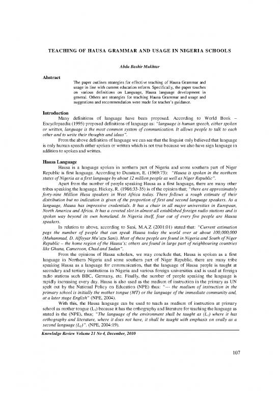 picture_Therapeutic Communication Pdf 106197 | Teaching Of Hausa Grammar And Usage In Nigeria Schools