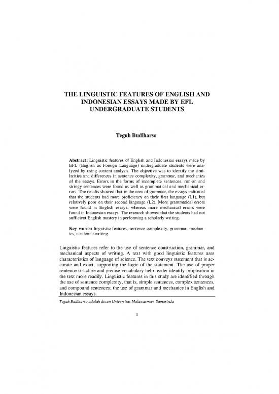 picture1_Indonesian Grammar Pdf 106066 | The Linguistic Features Of English And Indonesian Essays Made By Efl Undergraduate Students Teguh Budiharso