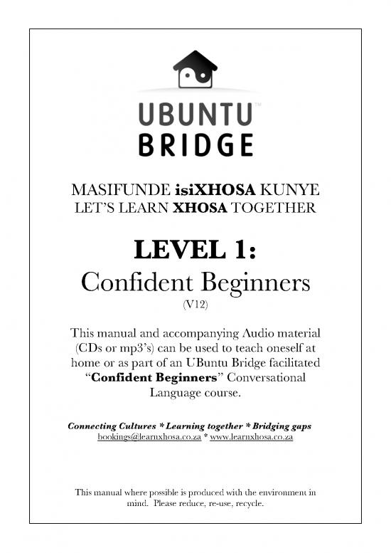 picture_Learning Pdf 106282 | Xhosa Level 1v12 A5manual 2019