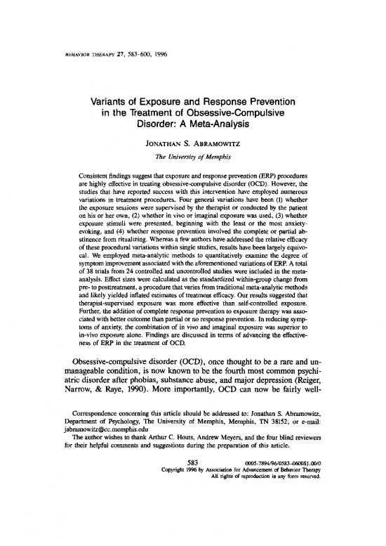 picture Exposure Response Prevention Pdf 108881 | 1996metaanalysis