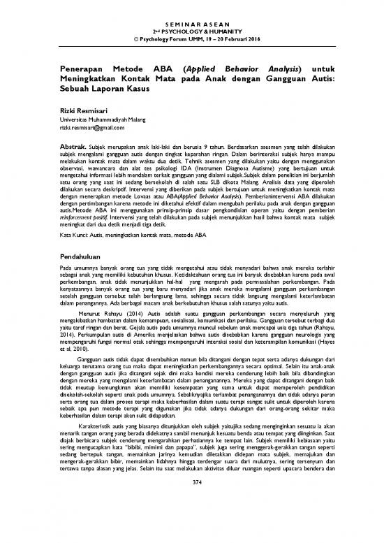picture Applied Behavior Analysis Pdf 107527 | 374 378 Rizki Resmisari