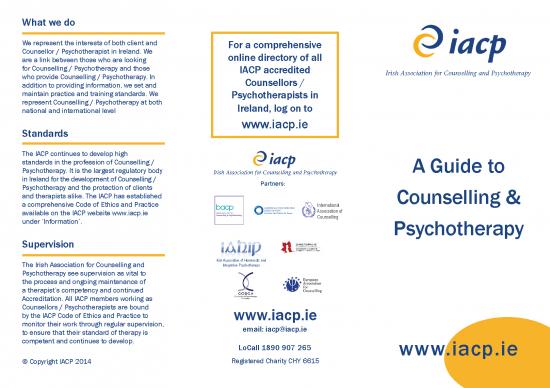 picture_Psychotherapy Pdf 108093 | A Guide To Counselling And Psychotherapy Jan 2014