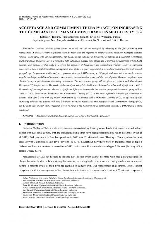 picture_Study Pdf 108219 | Acceptance And Commitment Therapy (act) On Increasing The Compliance Of Management Diabetes Mellitus Type 2