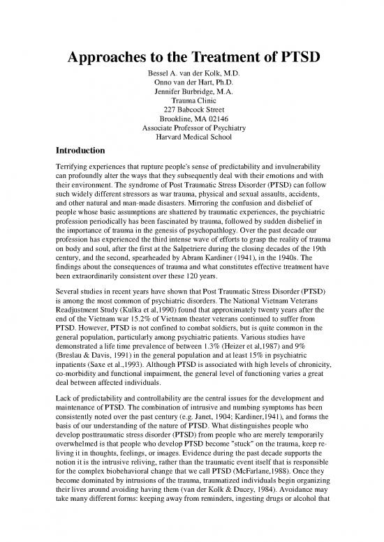picture1_Reality Therapy Pdf 107661 | Approaches To The Treatment Of Ptsd Van Der Kolk Et Al