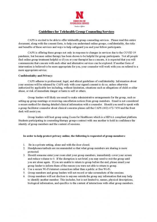picture1_Theories Of Counseling Pdf 107978 | Caps Guidelines For Telemedicine Group Counseling Services Updated