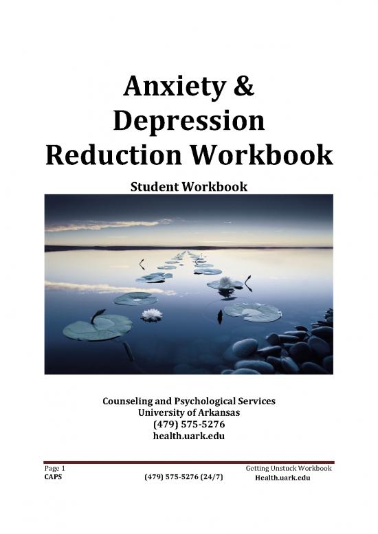 picture_Therapy Workbook Pdf 109262 | Caps Resources Anxiety Depression Reduction Workbook