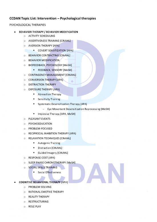 picture_Psychotherapy Pdf 107274 | Ccdan Topics List Psychological Therapies For Website