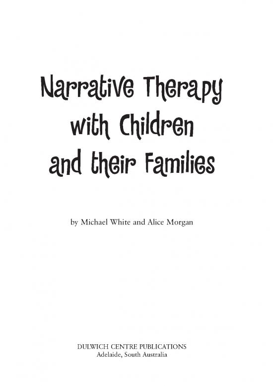 picture1_Chapter By Michael White From Narrative Therapy With Children And Families