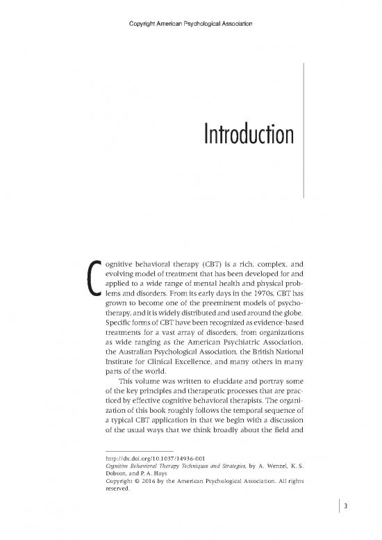 picture Cbt Pdf 107789 | Cognitive Behavioral Therapy Techniques And Strategies Intro Sample
