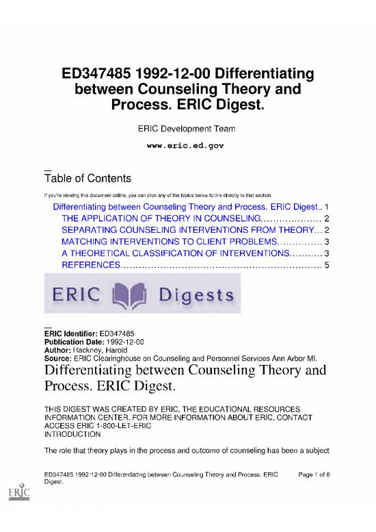 picture Theories Of Counseling Pdf 107402 | Ed347485