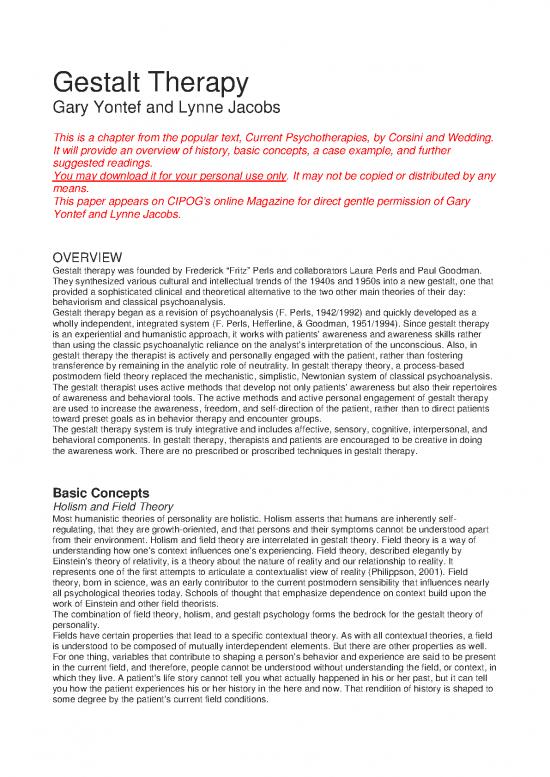 picture_Gestalt Therapy An Introduction   Gary Yontef And Lynn Jacobs