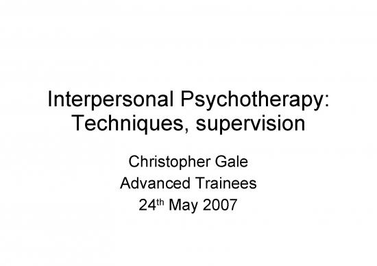 picture_Psychotherapy Pdf 108199 | Interpersonal Psychotherapy