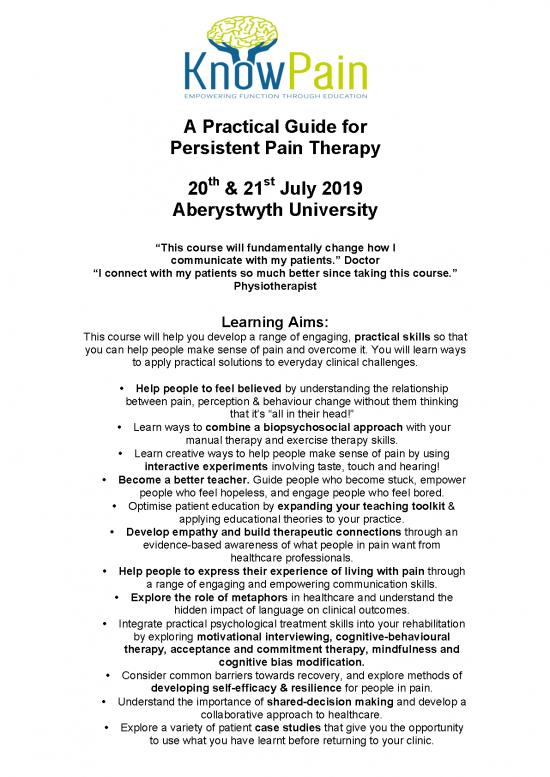 picture1_Education Pdf 108304 | Know Pain Aberysthwyth