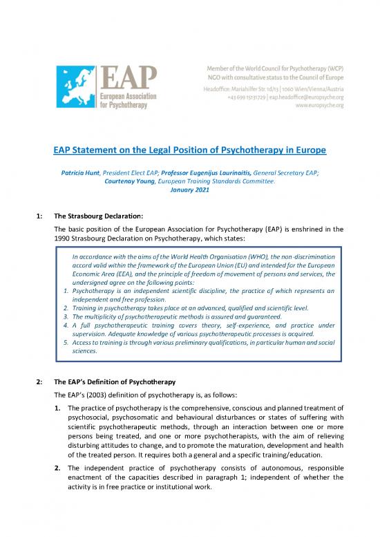 picture_Psychotherapy Pdf 108583 | Legal Position Of Psychotherapy In Europe 2021 Final