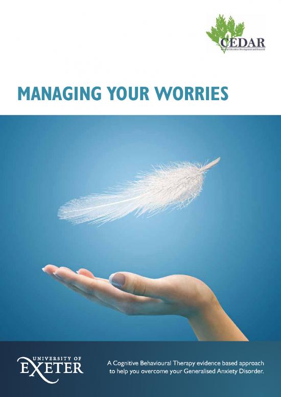 picture1_Cbt Workbook Pdf 107263 | Managing Your Worries