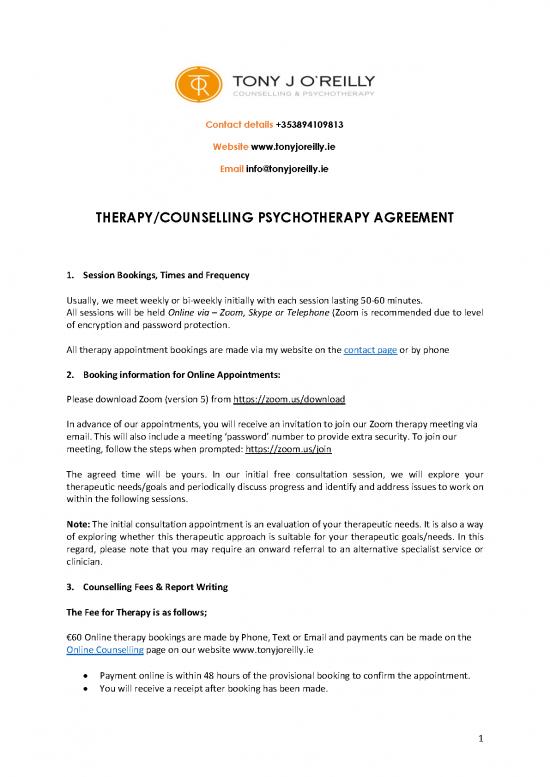 picture1_Psychotherapy Pdf 108285 | Online Counselling Agreement
