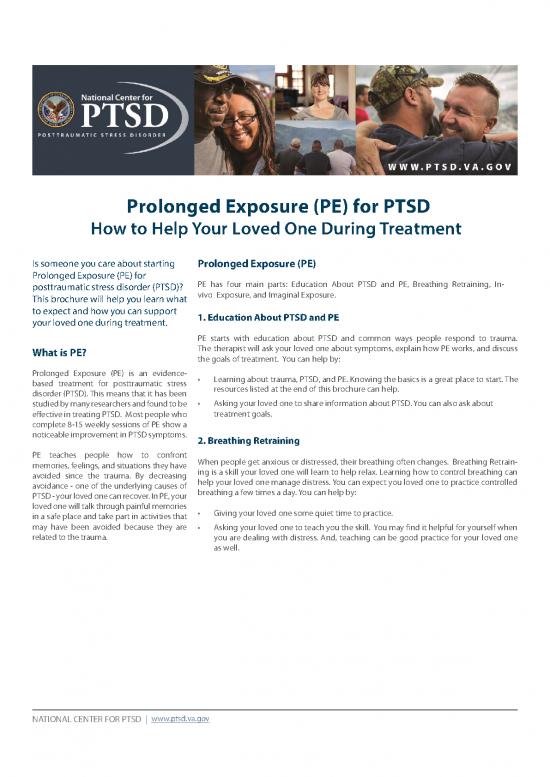 picture Exposure Therapy Pdf 108963 | Pe Familyhandout