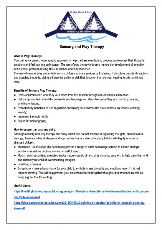 picture1_Self Esteem Pdf 107241 | Sensory And Play Therapy Information