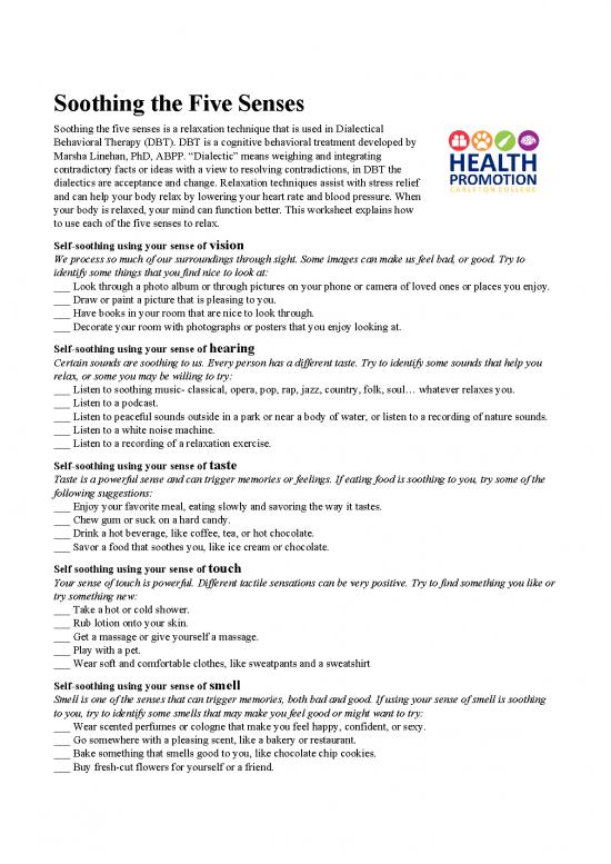 picture_Dbt Self Soothing Pdf 109226 | Soothing The Five Senses