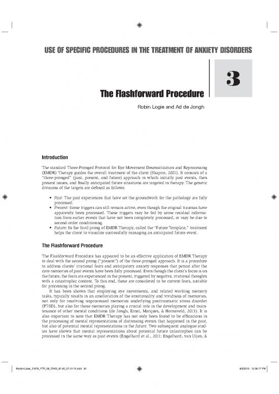picture_Emdr Anxiety Protocol Pdf 109304 | The Flashforward Procedure Book Chapter Logie De Jongh2c 2015
