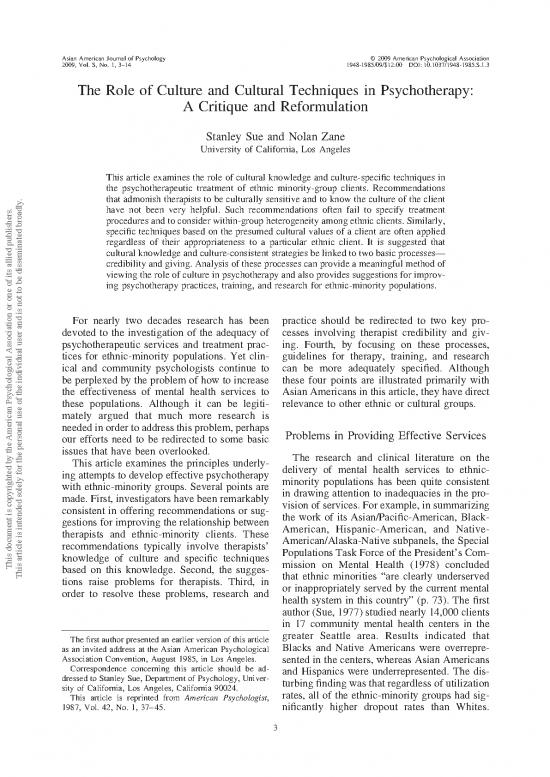 picture Psychotherapy Pdf 108910 | The Role Of Culture And Cultural Techniques In Psychotherapy 1