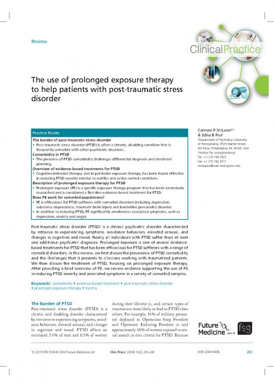 picture_The Use Of Prolonged Exposure Therapy To Help Patients With Posttraumatic Stress Disorder