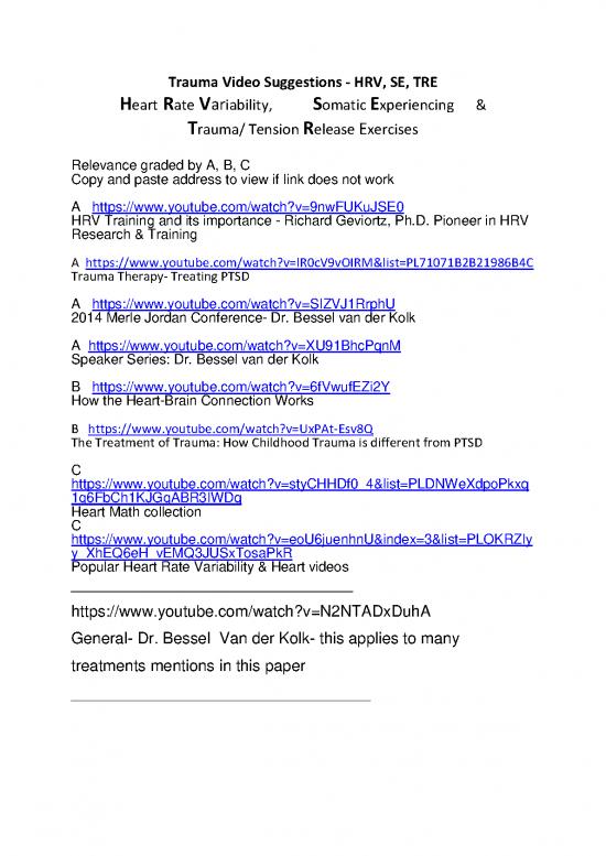 picture1_Somatic Experiencing Exercises Pdf 108316 | Trauma Video Suggestions