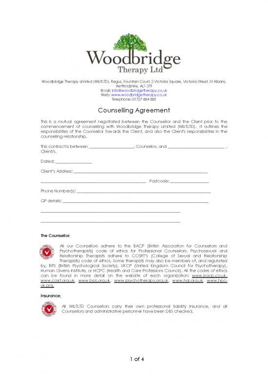 picture Psychotherapy Pdf 109152 | Wbtltd Counselling Agreement5