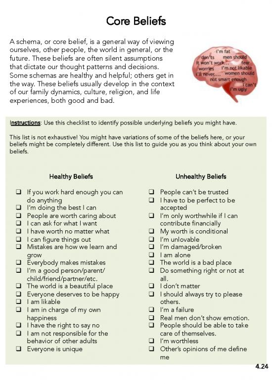 picture Family Therapy Pdf 108283 | Webex 24 25 Core Beliefs