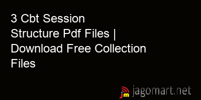 picture 3 Cbt Session Structure Pdf Files | Download Free Collection Files
