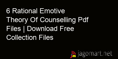 picture 6 Rational Emotive Theory Of Counselling Pdf Files | Download Free Collection Files