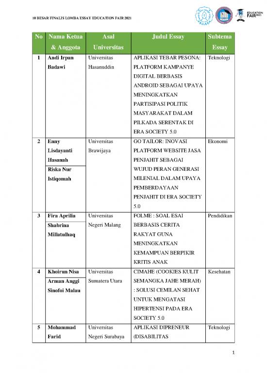 picture_Education Pdf 112390 | 10 Besar Finalis Lomba Essay Education Fair 2021