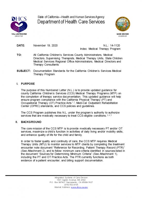 picture_Ccs Nl 14 1120 Documentation Standards For The California Childrens Services Medical Therapy Program