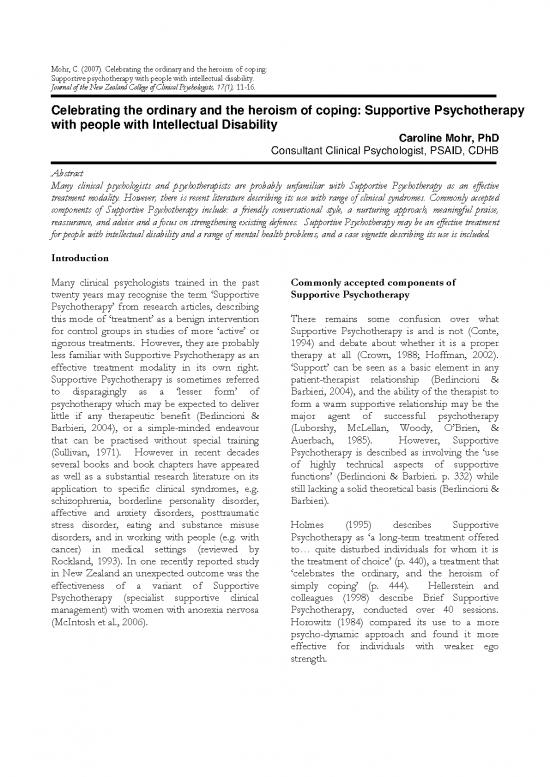 picture_Supportive Psychotherapy Pdf 109878 | Celebrating The Ordinary And The Heroism Of Coping