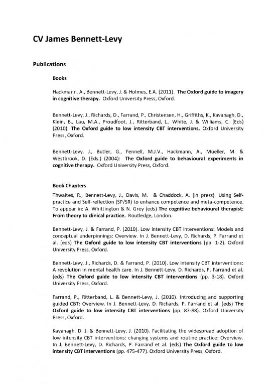 picture Cbt Book Pdf 109995 | Cv James Bennett Levy 2013