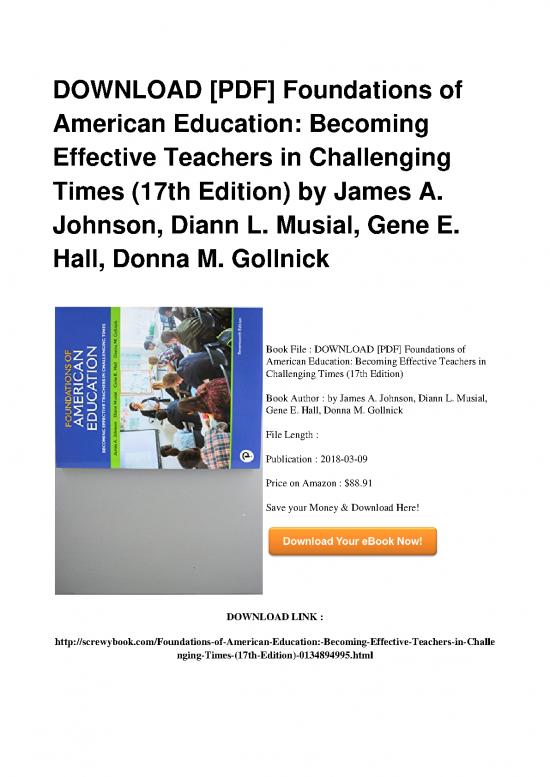 picture_Education Pdf 112198 | Full Book Foundations Of American Education Becoming Effective Teachers In Challenging Times 17th