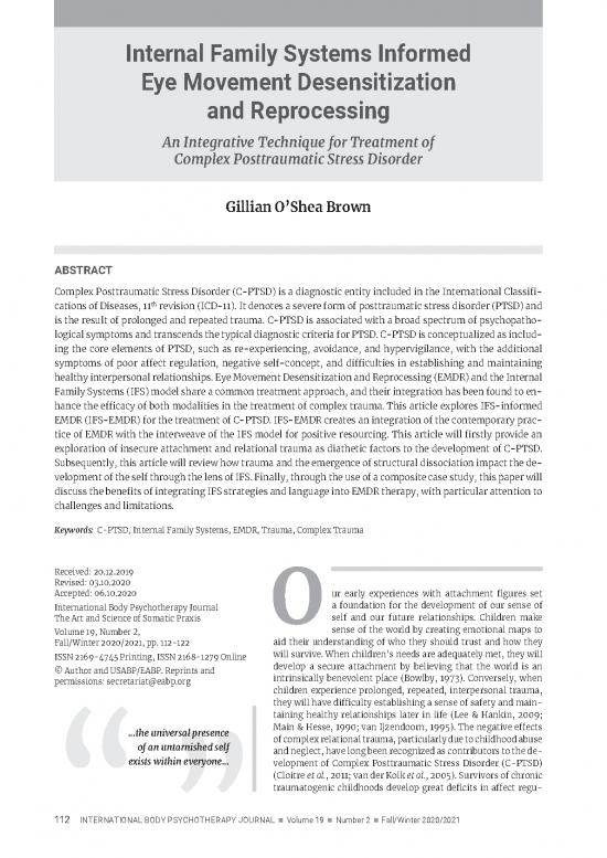 picture_Internal Family Systems Therapy Pdf 109837 | Gillian Oshea Brown   Internal Family Systems Informed Eye Movement Desensitization And Reprocessing