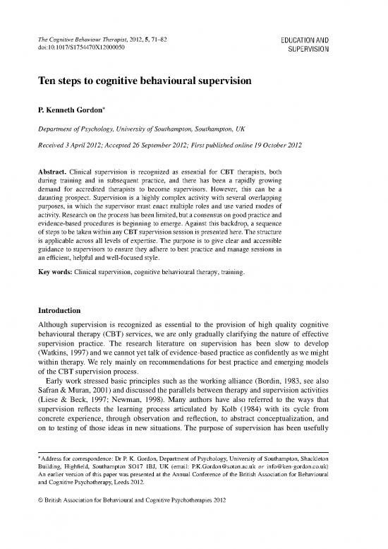 picture Cbt Session Structure Pdf 110606 | Gordon Supervision Cbt