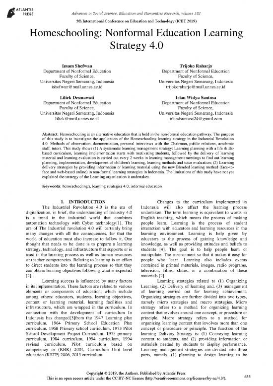 picture_Education Pdf 112369 | Homeschooling Nonformal Education Learning Strategy 0   Kusdiyanto Unnes