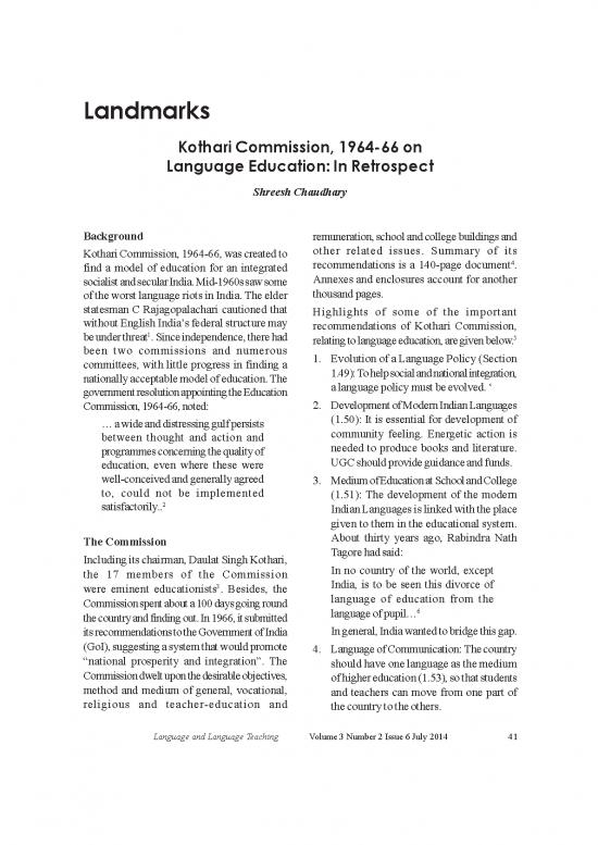 picture_Education Pdf 111771 | Kothari Commission, 1964 66 On Language Education In Retrospect