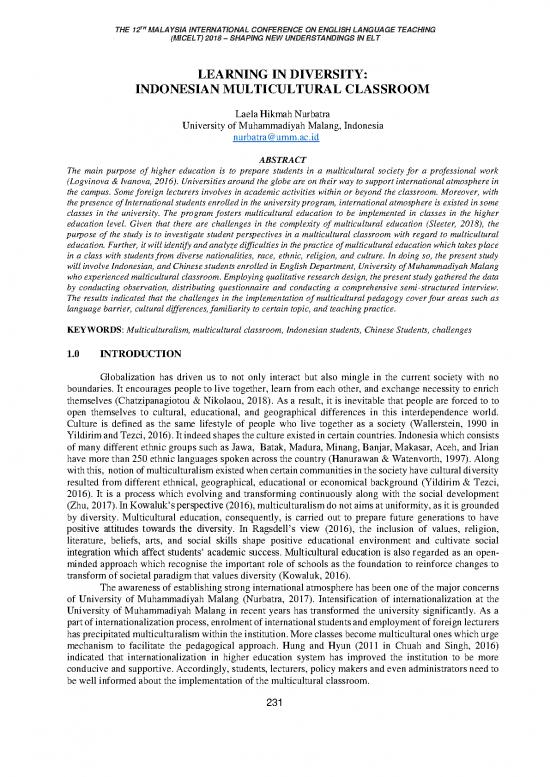 picture_Education Pdf 112100 | Nurbatra   Multiculturalism, Multicultural Classroom, Indonesian Students, Chinese Students, Challenges Xxx
