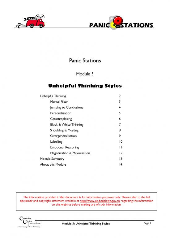 picture_Panic Stations   05   Unhelpful Thinking Styles